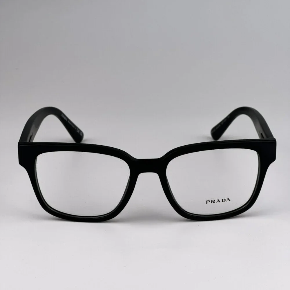 Prada PRA09V 12P1O1 BRAND NEW Eyeglasses Matte Black Square Unisex